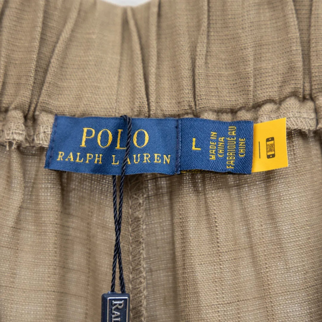 P270 top version (different currencies) You can scan the QR code to enter the official website. Style: Ralph Lauren POLO linen old money style embroidered trousers. Color: Picture color. Size: S-L. Fabric: Linen. Accessories: Full set of customized accessories. No gender distinction. Same style for men and women.